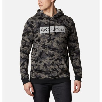 Columbia Muške Majice S Kapuljačom - Logo Printed Crne Maskirne | ABSW-73486
